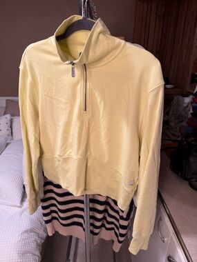 Vuori Light Yellow Quarter-Zip Pullover